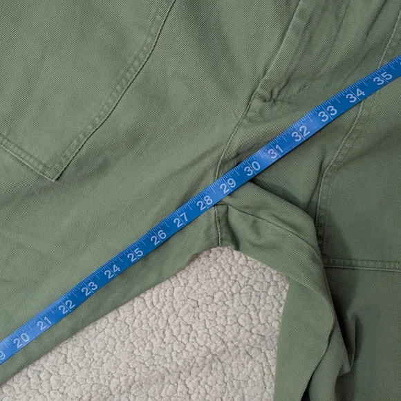 Olive Green Twill Jogger Pants - Picture 5 of 5
